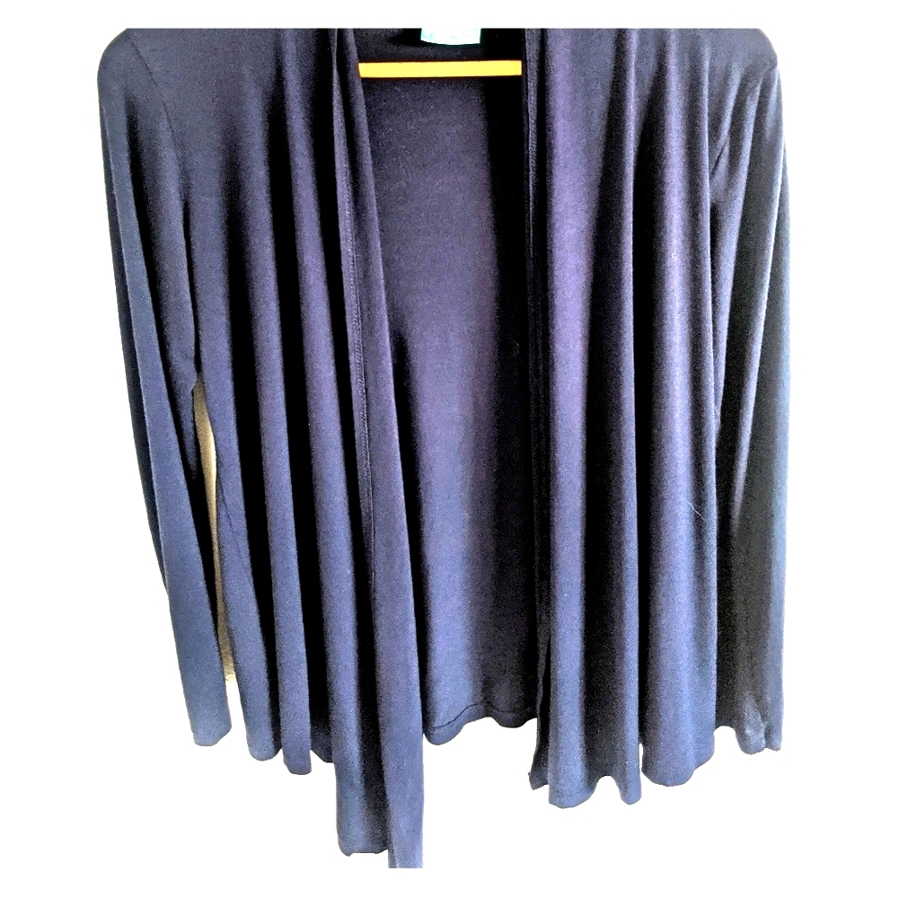 Soft, Navy Blue sleek asymmetrical sweater